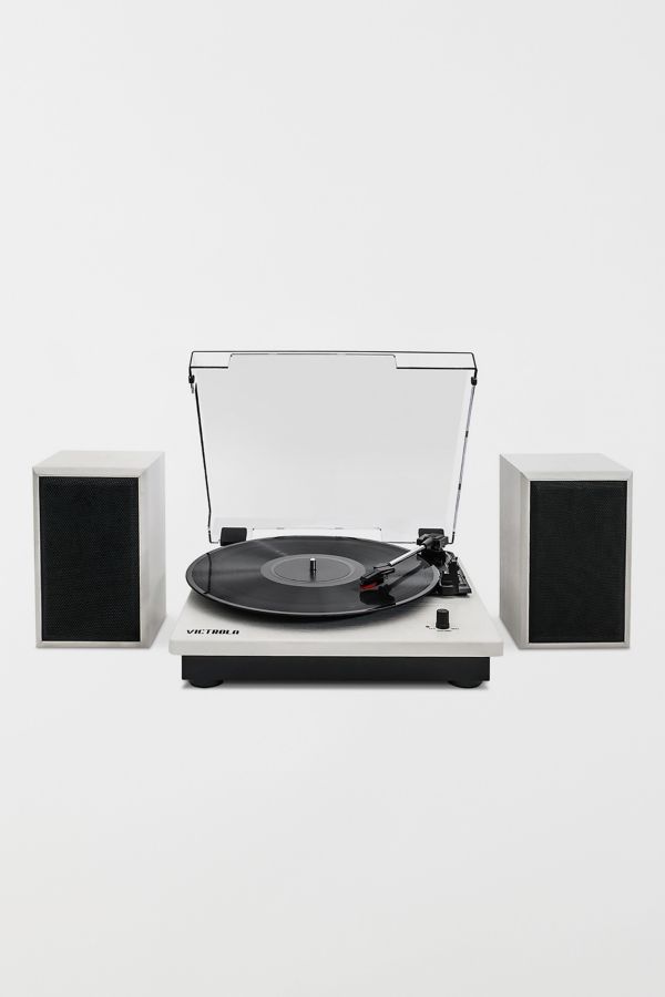 Slide View: 2: Victrola Montauk Bluetooth Turntable with Bookshelf Speakers