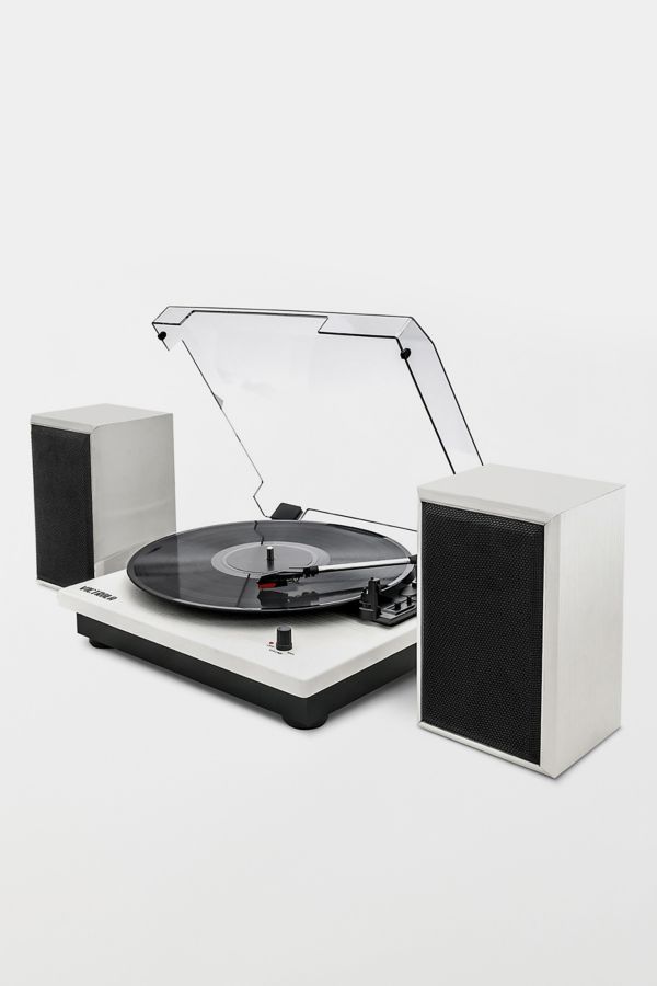 Slide View: 3: Victrola Montauk Bluetooth Turntable with Bookshelf Speakers