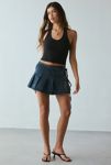 Thumbnail View 3: Abrand Pleated Wrap Denim Mini Skirt