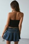 Thumbnail View 4: Abrand Pleated Wrap Denim Mini Skirt