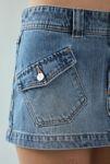 Thumbnail View 3: Abrand 99 Liv Low-Rise Flap Pocket Denim Micro Skirt