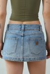 Thumbnail View 4: Abrand 99 Liv Low-Rise Flap Pocket Denim Micro Skirt