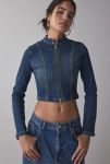 Thumbnail View 1: Abrand Devotion Slip Zip-Front Denim Jacket