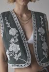 Thumbnail View 2: Kimchi Blue Festival Floral Embroidered Cropped Vest