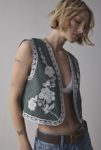 Thumbnail View 1: Kimchi Blue Festival Floral Embroidered Cropped Vest