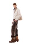 Thumbnail View 2: LC23 Leather Double Layer Work Trouser Pant