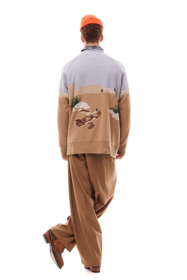 Slide View: 3: LC23 Looney Tunes Embroidered Sweater