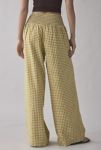 Thumbnail View 5: Kimchi Blue Caroline Smocked Wide Leg Linen-Blend Pant