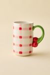 Thumbnail View 2: Gingham Pattern Cherry Handle Ceramic Mug