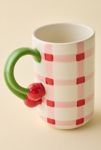 Thumbnail View 3: Gingham Pattern Cherry Handle Ceramic Mug