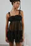 Thumbnail View 1: Out From Under Tiered Ruffle Sheer Mesh Slip Dress