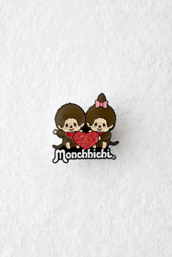 Slide View: 2: Épinglette Émaillée Cœur Monchhichi