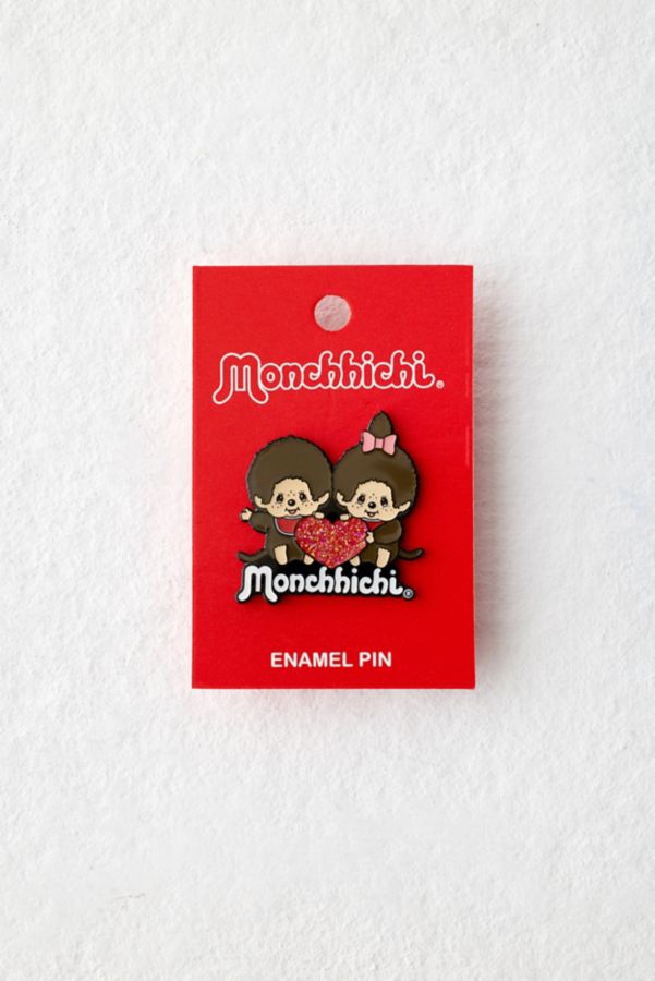 Slide View: 3: Épinglette Émaillée Cœur Monchhichi