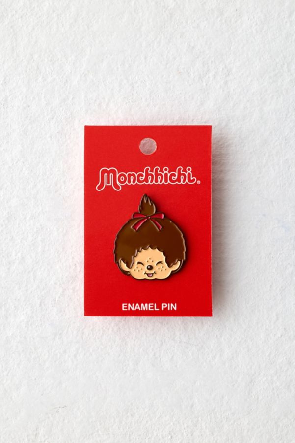 Slide View: 3: Monchhichi Head Enamel Pin