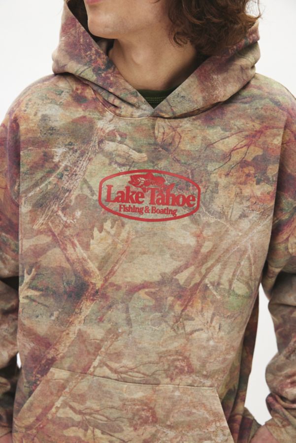 Slide View: 1: Lake Tahoe Graphic Camo Hoodie Sweatshirt