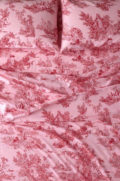 Frog Toile Patterned Sheet Set