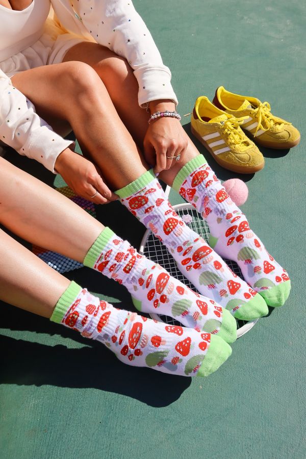 Slide View: 2: Sock Candy Mushroom Forest Tennis Sock