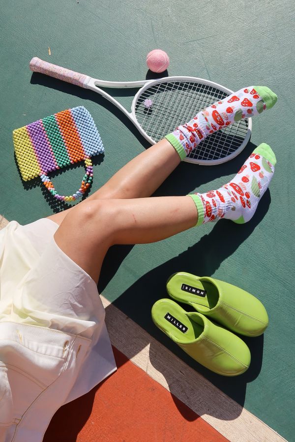 Slide View: 3: Sock Candy Mushroom Forest Tennis Sock