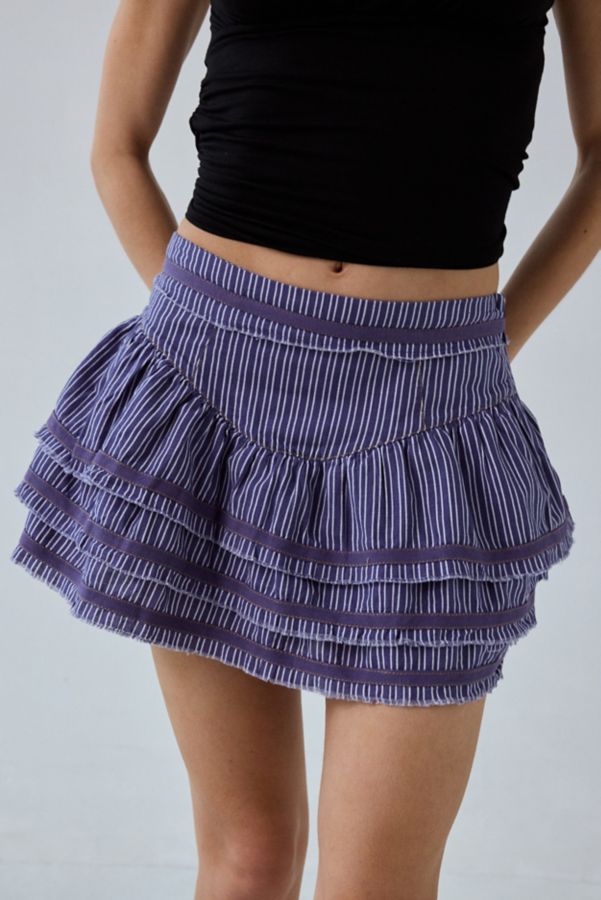 Slide View: 1: Kimchi Blue Jo Cotton Ruffle Mini Skirt