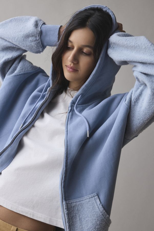 Slide View: 2: BDG Twisted Dusty Oversized Zip-Up Hoodie Sweatshirt