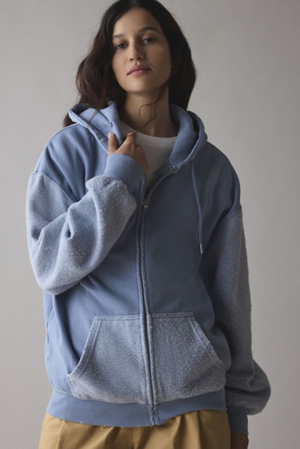 Slide View: 4: BDG Twisted Dusty Oversized Zip-Up Hoodie Sweatshirt