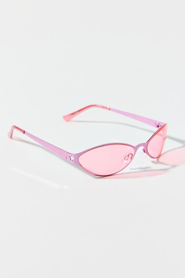 Slide View: 2: Edie Star Metal Slim Shield Sunglasses