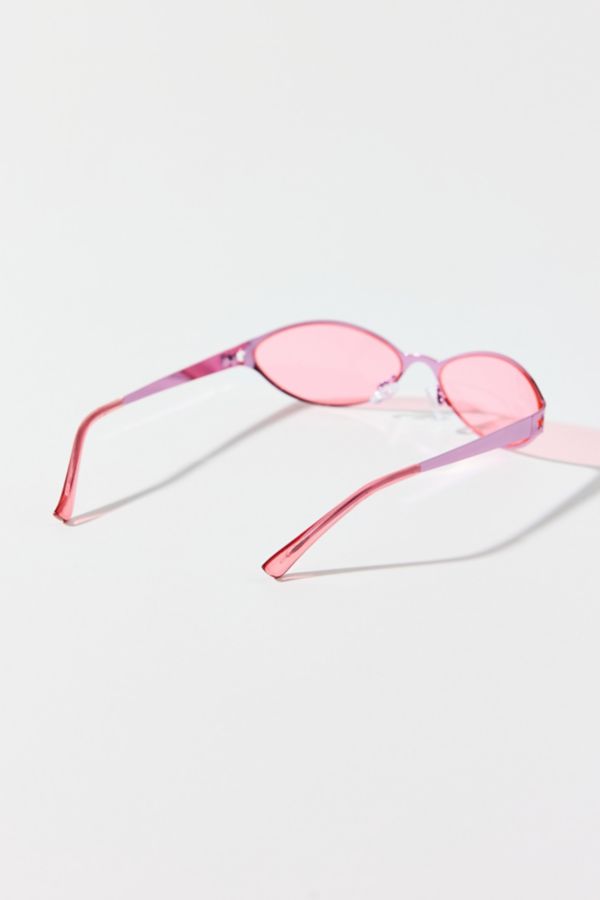 Slide View: 3: Edie Star Metal Slim Shield Sunglasses