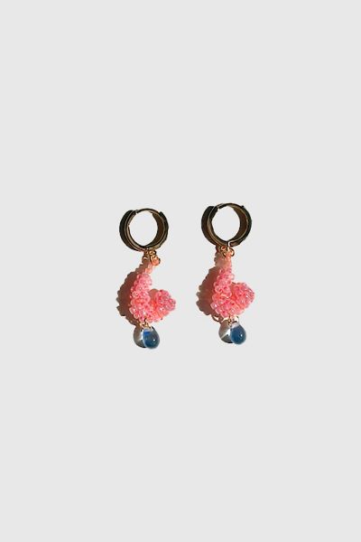 Dream Song Beaded Baby Shrimp Earrings