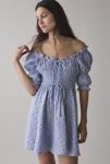 Thumbnail View 2: Kimchi Blue Sofia Smocked Tie-Front Bow Mini Dress