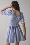 Thumbnail View 4: Kimchi Blue Sofia Smocked Tie-Front Bow Mini Dress