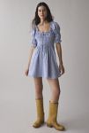 Thumbnail View 1: Kimchi Blue Sofia Smocked Tie-Front Bow Mini Dress