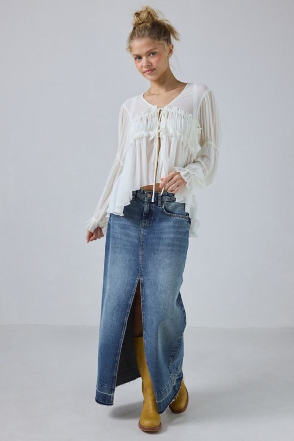 Slide View: 3: Kimchi Blue Amelia Sheer Tie-Front Blouse