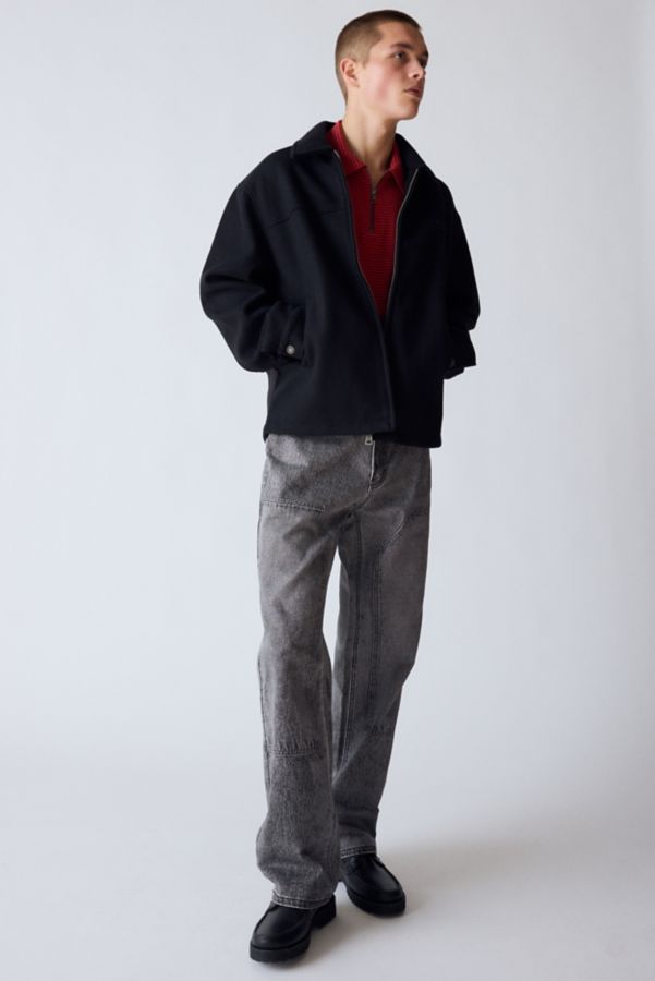 Slide View: 3: GUESS JEANS Faux-Wool Full Zip Jacket