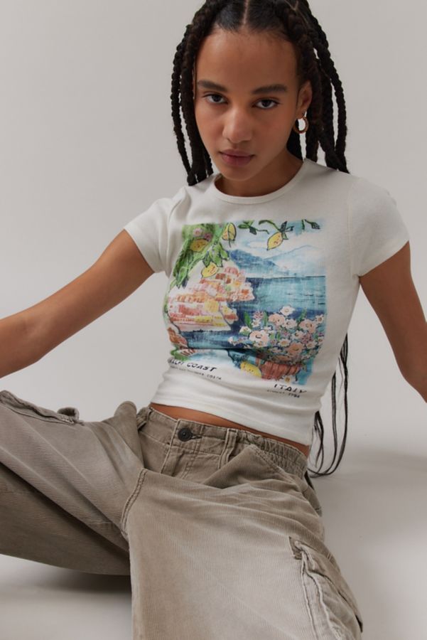 Slide View: 4: UO Amalfi Coast Too Perfect Graphic Baby Tee