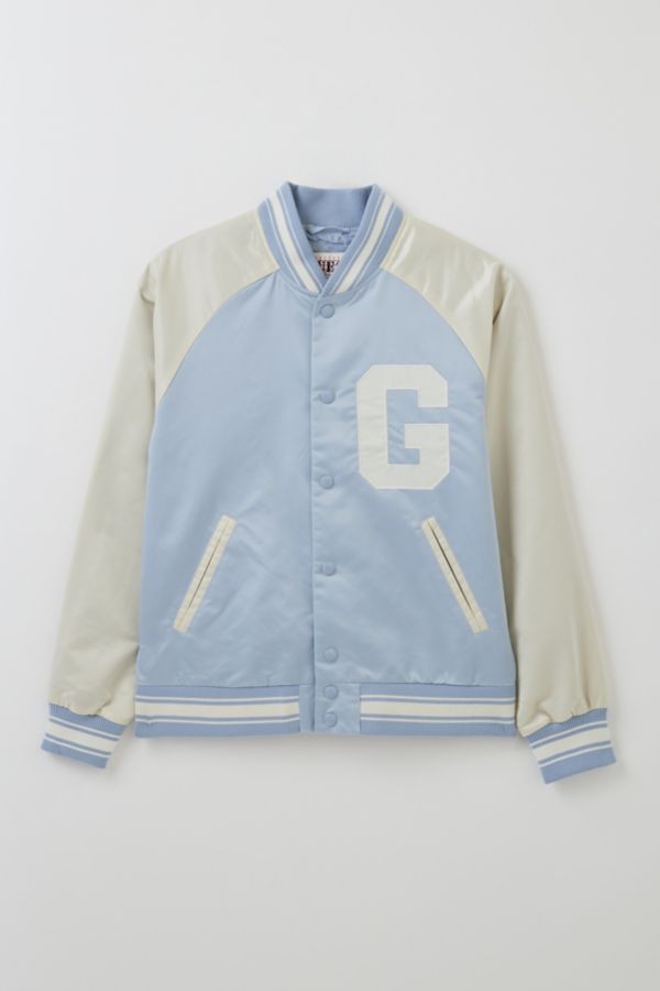 Slide View: 2: GUESS ORIGINALS Satin Varsity Jacket