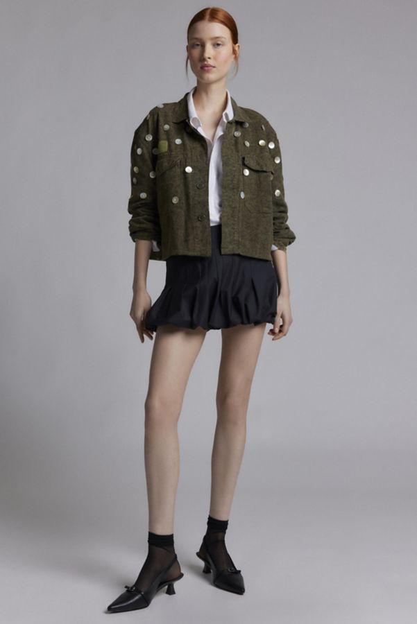 Slide View: 3: Urban Renewal Remade Button Detail Crop Jacket