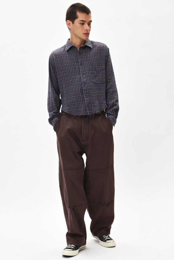 Slide View: 3: Urban Renewal Remade Cropped Hem Flannel Shirt