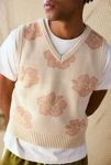 Thumbnail View 1: UO Hibiscus Pattern Jacquard Sweater Vest