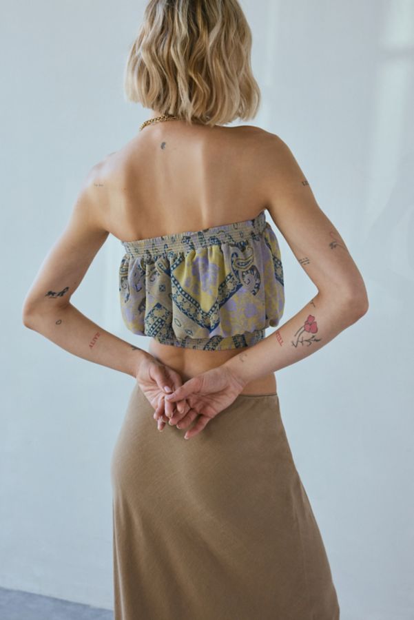 Slide View: 3: Silence + Noise Harper Printed Bubble Tube Top