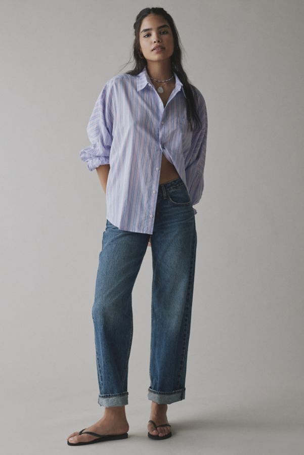 Slide View: 3: BDG Alex Breezy Cotton Oversized Button-Down Shirt