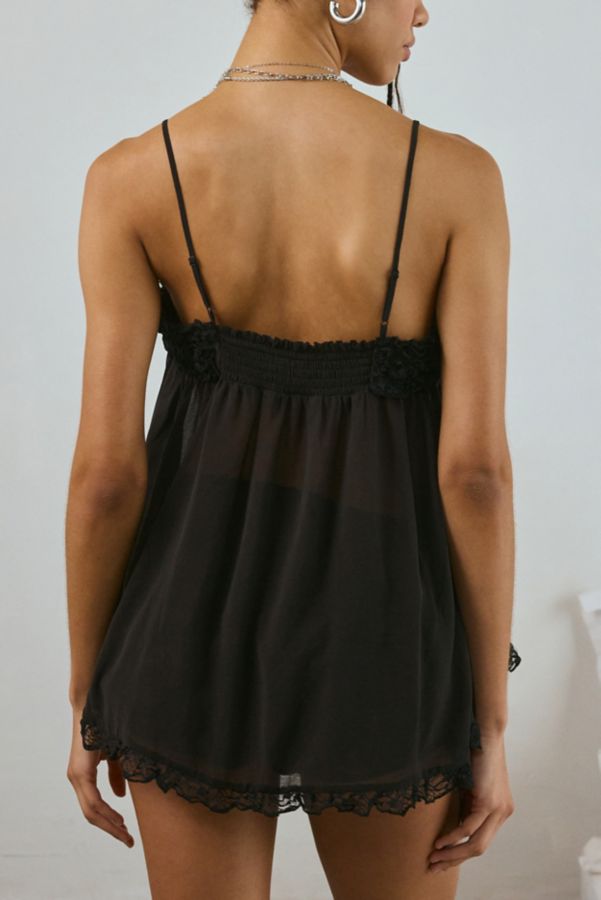 Slide View: 2: Out From Under Merrit Sheer Ruffle Tunic Tank Top