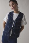 Thumbnail View 1: Kimchi Blue Nora Tie-Front Denim Vest