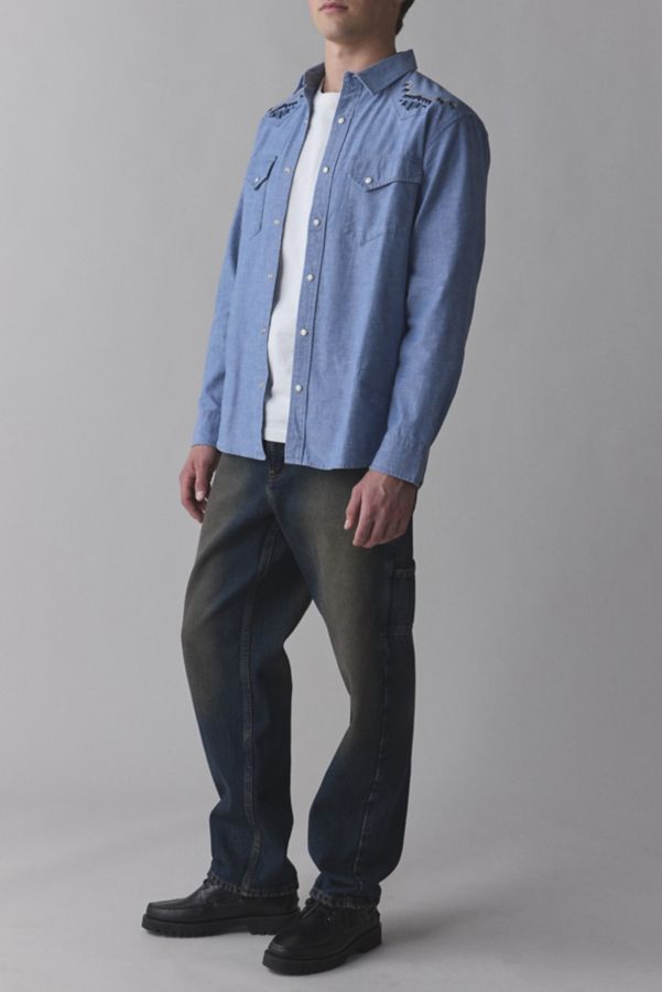 Slide View: 3: Pendleton Gambler Chambray Long Sleeve Shirt