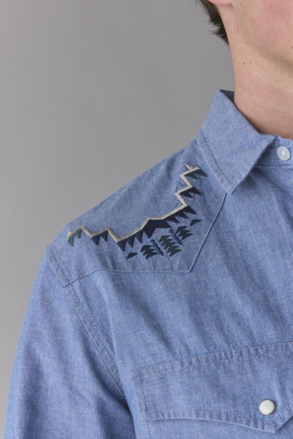 Slide View: 4: Pendleton Gambler Chambray Long Sleeve Shirt