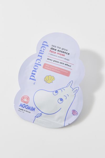 dearcloud X Moomin Masque en Feuille pour le Visage à l'Essence de Rosée de Bijou Clair