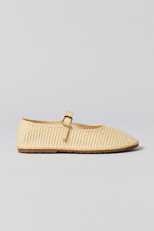 Slide View: 2: UO Madeline Raffia Mary Jane Ballet Flat