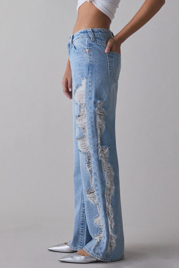 Slide View: 4: Jean Baggy Taille Mi-Haute Super Délavé Bobbi True Religion