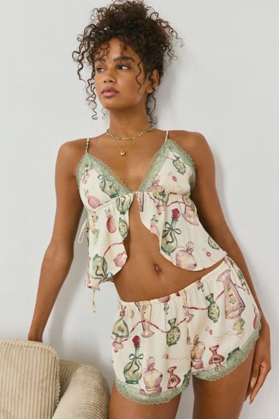 Out From Under Lola Satin Flyaway Cami & Micro Short Set