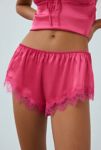 Thumbnail View 2: Kat The Label Sorrento Lace-Trim Satin Micro Short