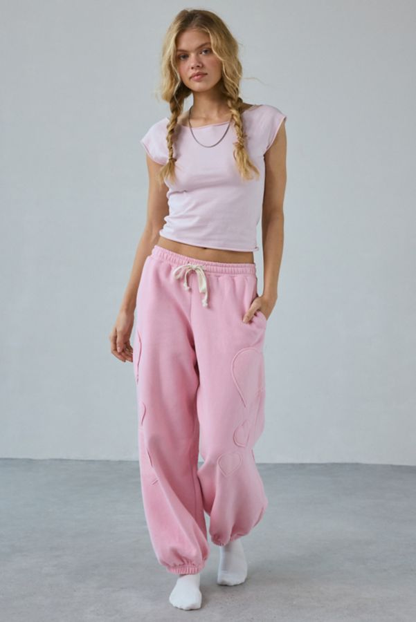 Slide View: 1: Pantalon de Jogging Brenda Heart Patch Out From Under